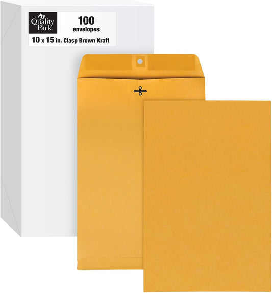Quality Park 10x15 Clasp Envelopes for Secure Mailing and Storage