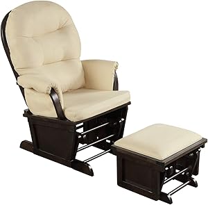 Costzon Baby Glider and Ottoman Cushion Set for Comfort
