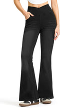 Rammus Flare Jeans for Women Crossover High Waisted Bell Bottoms style