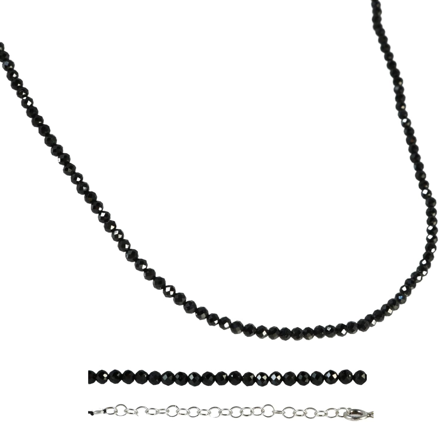 Natural Gemtone Beads Handmade Necklace with Silver Chain Extender