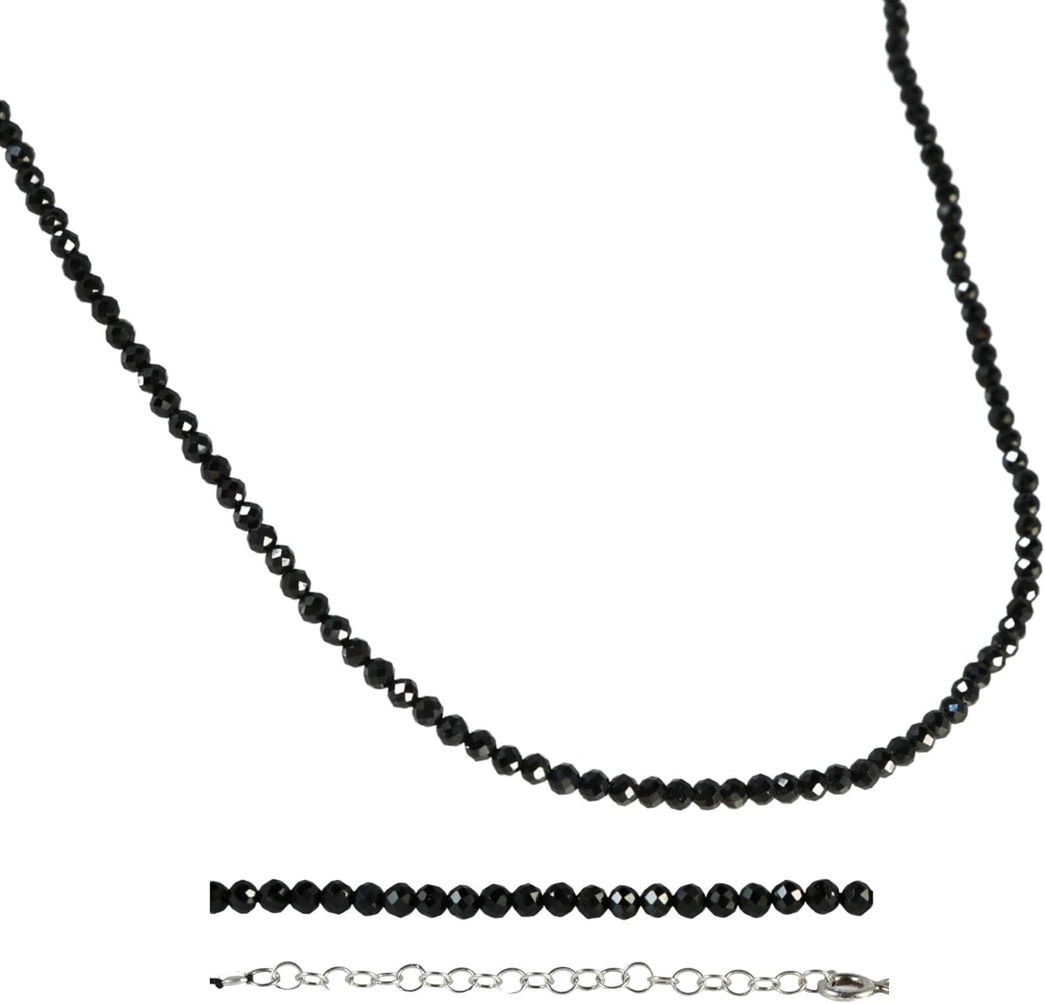 Natural Gemtone Beads Handmade Necklace with Silver Chain Extender