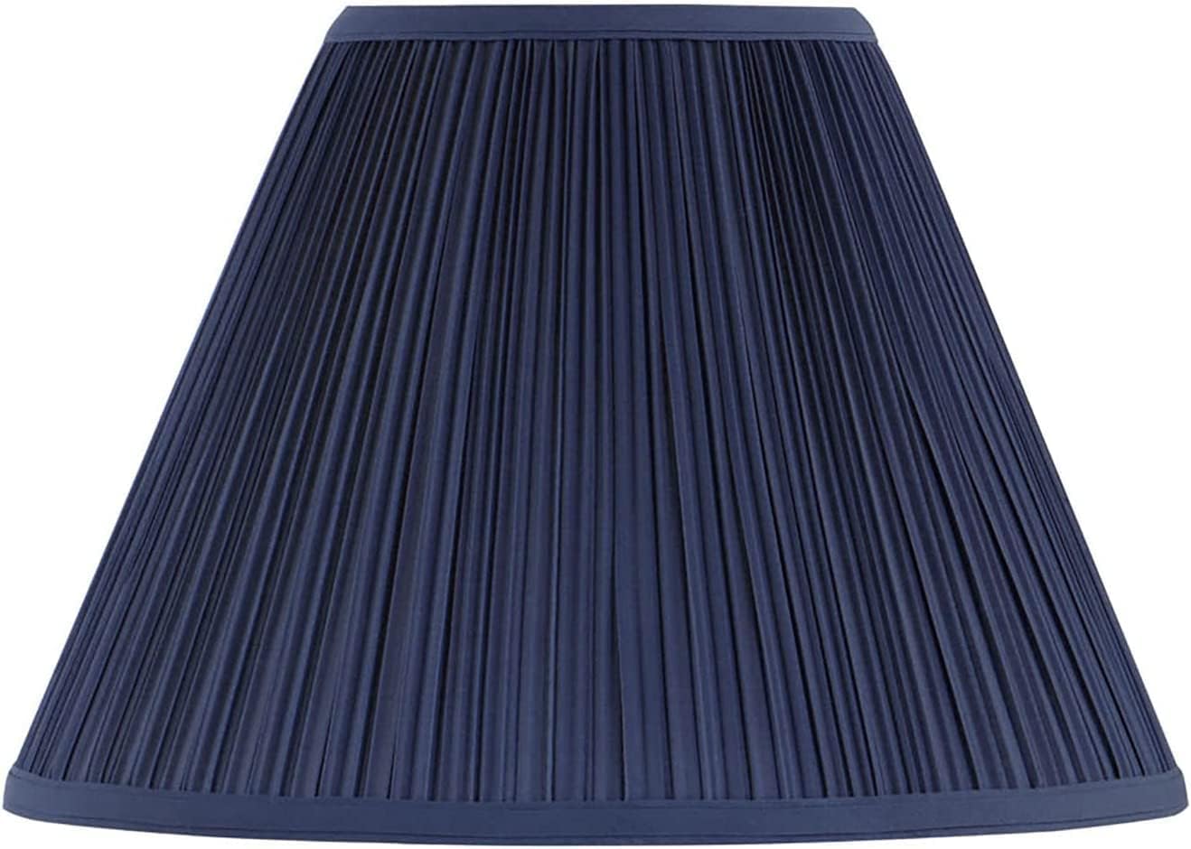 Transitional Hardback Empire Mushroom Pleated Dark Blue Shade