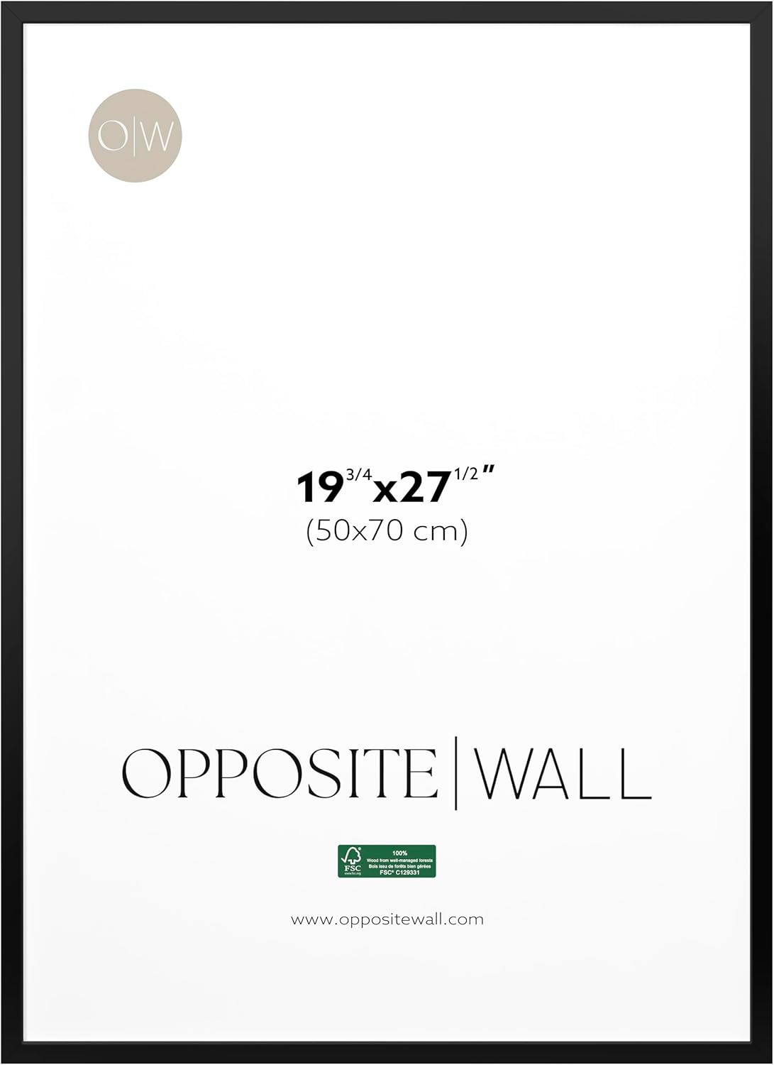 Opposite Wall 50x70 cm Black Solid Wood Picture Frame Review