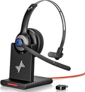 Bluetooth Wireless Headset with Mic for Work - Clear Calls, Long Wear