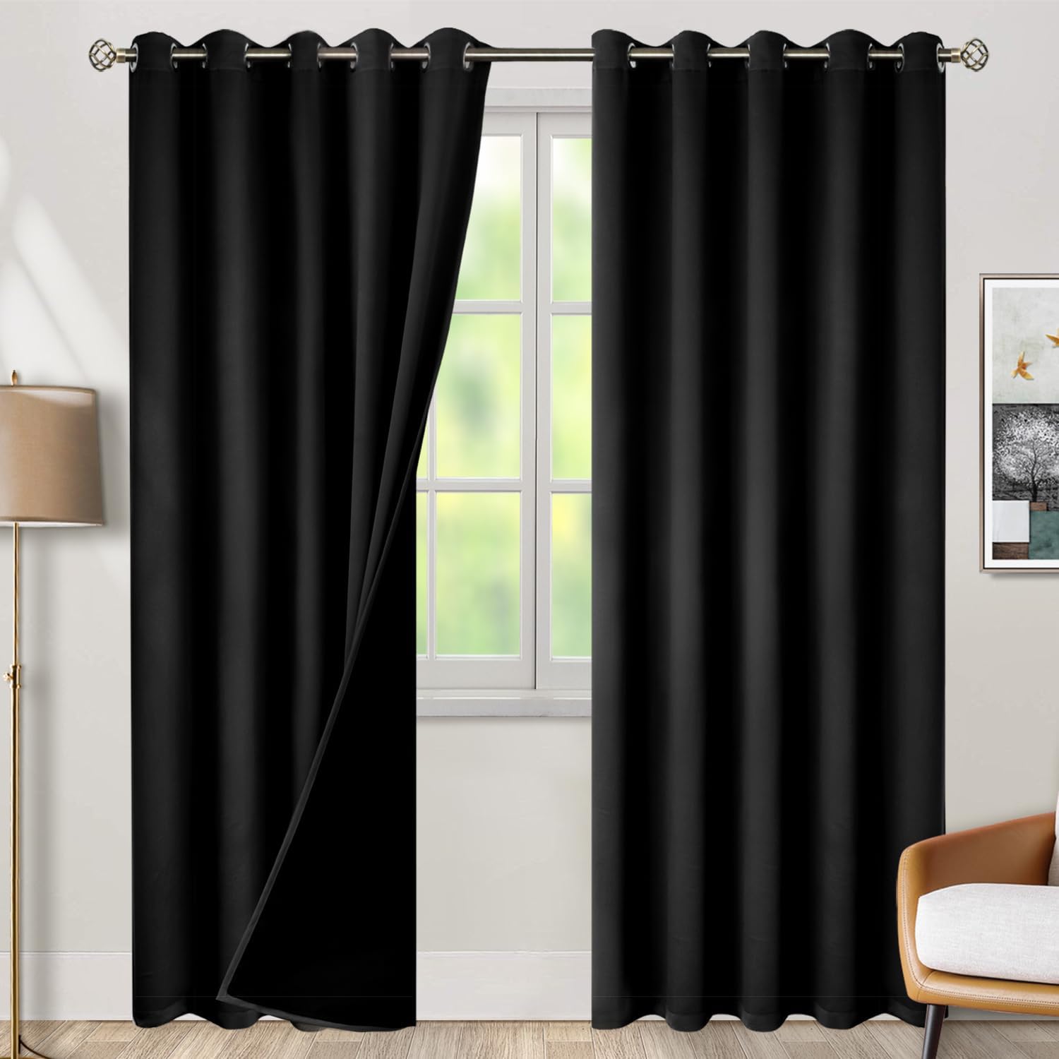 BGment Thermal Insulated Blackout Curtains for Bedroom Privacy