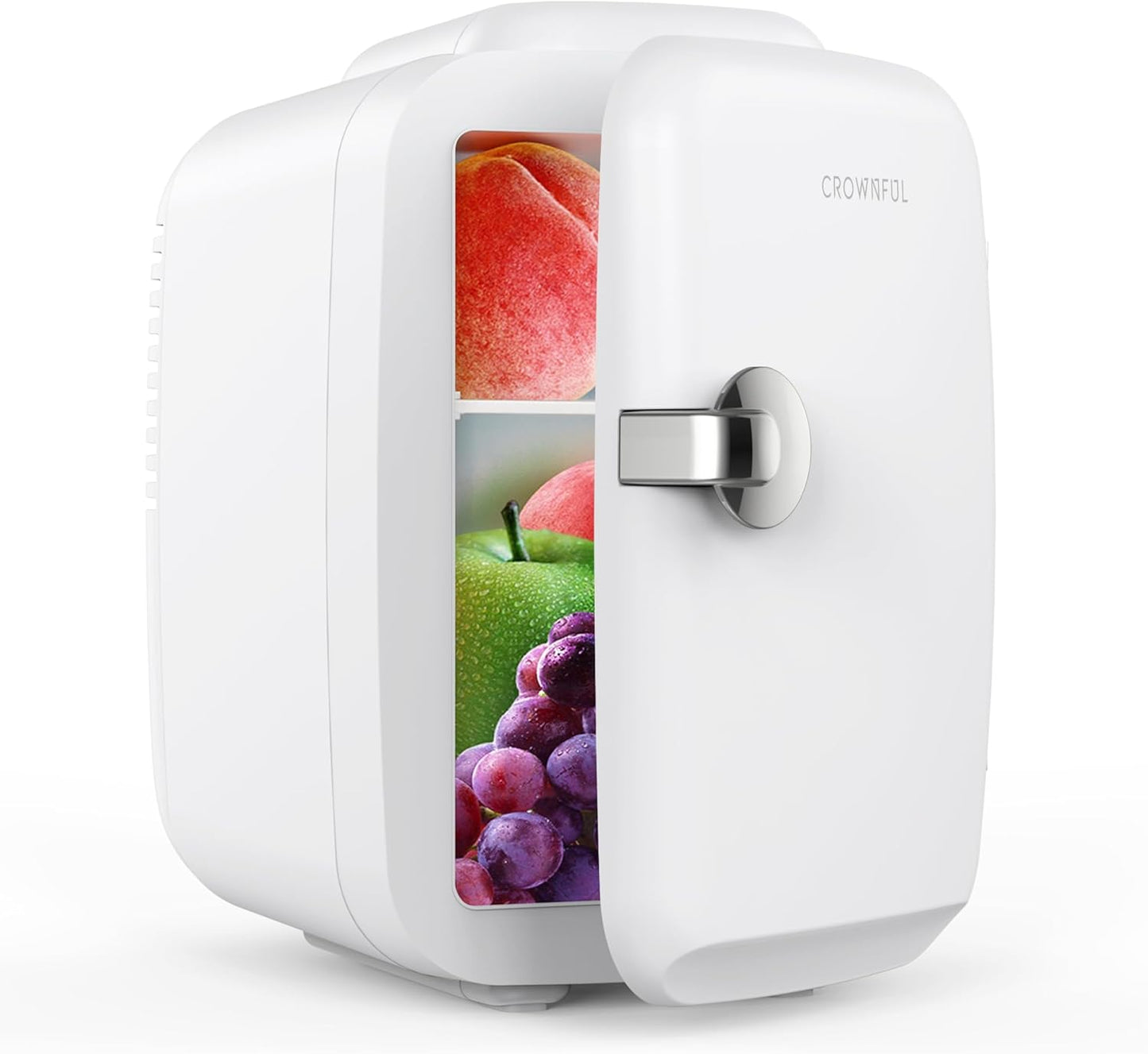 CROWNFUL Mini Fridge for Skin Care and Beverages, 4 Liter