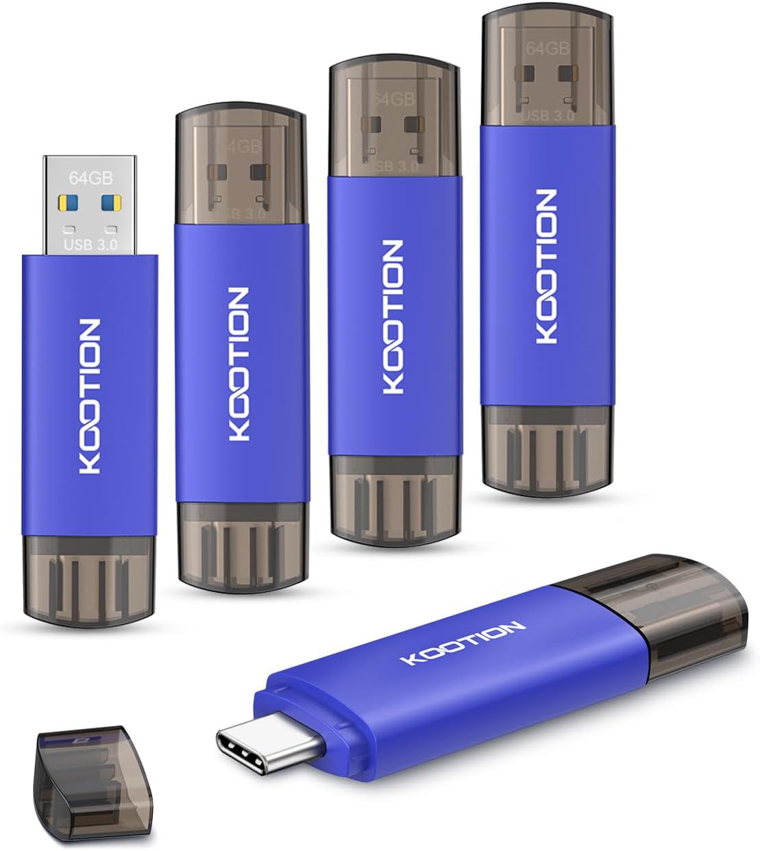 64GB USB C Flash Drive 5-Pack for Easy File Transfer