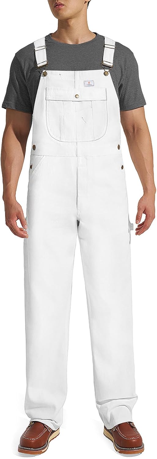 HISEA Men's Denim Bib Overall for Comfort and Durability