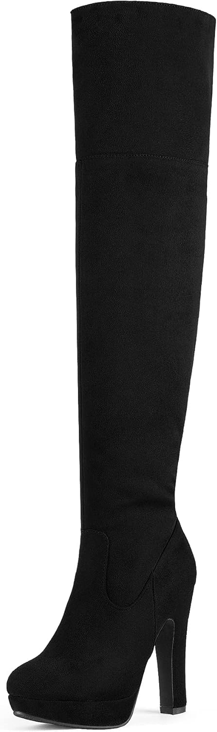 DREAM PAIRS Women's High Heel Thigh High Boots for Style