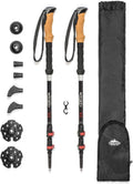 Cascade Mountain Tech Trekking Poles - Carbon Fiber Adjustable Walking