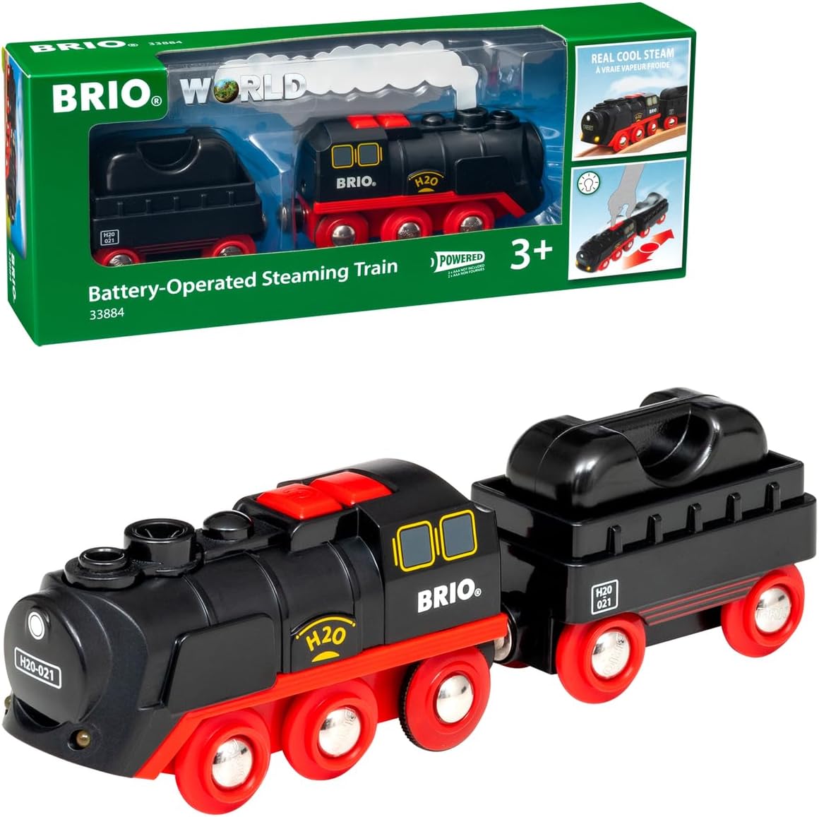 BRIO World Battery-Operated Steaming Train for Kids 3 & Up