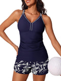 Modest Tankini Swimsuit for Women - Sporty Pocketed Two Piece