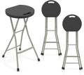 Goplus Folding Stool 3 Pack 28 in Foldable Camping Seat - Portable