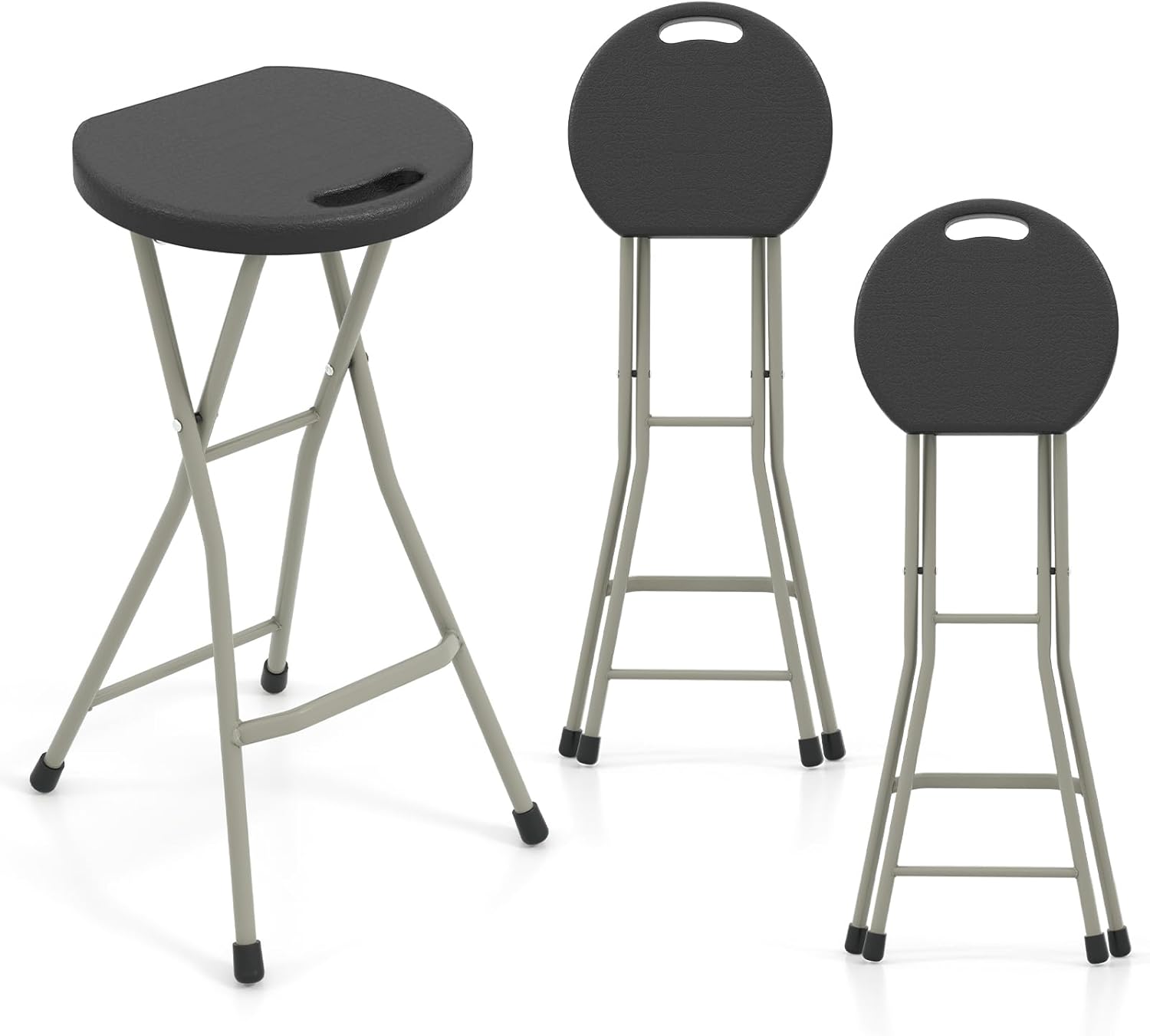 Goplus Folding Stool 3 Pack 28 Inch Portable Camping Seat