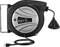 Cecarol Extension Cord Reel 50FT with Triple Tap and Breaker