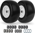 13x6.50-6 Flat Free Lawn Mower Tire and Wheel Assembly - Built