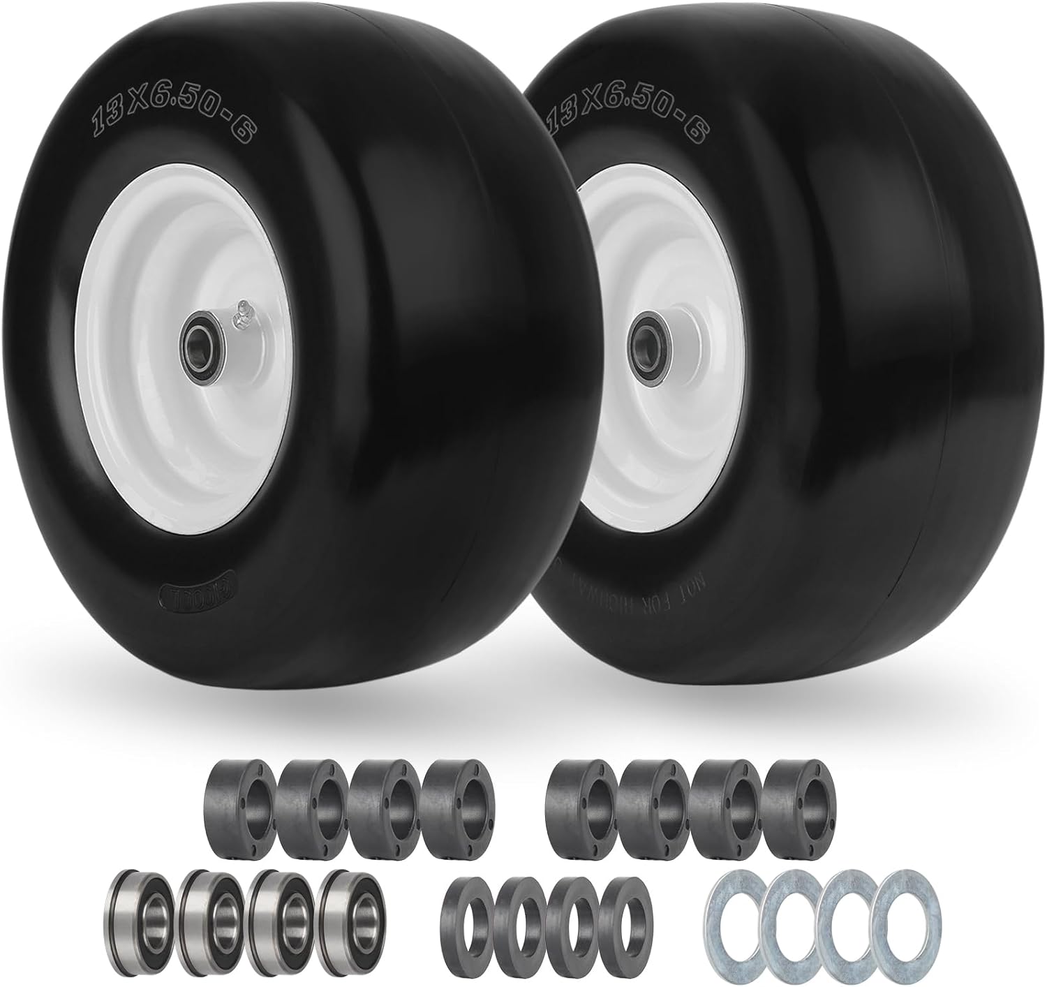 13x6.50-6 Flat Free Lawn Mower Tire and Wheel Assembly Review