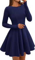 Fall Dresses for Women Long Sleeve High Waist Pleated A-Line - Flowy
