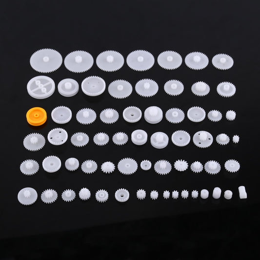 Akozon Plastic Gears Set for DIY Robot Motors - 64 Varieties!