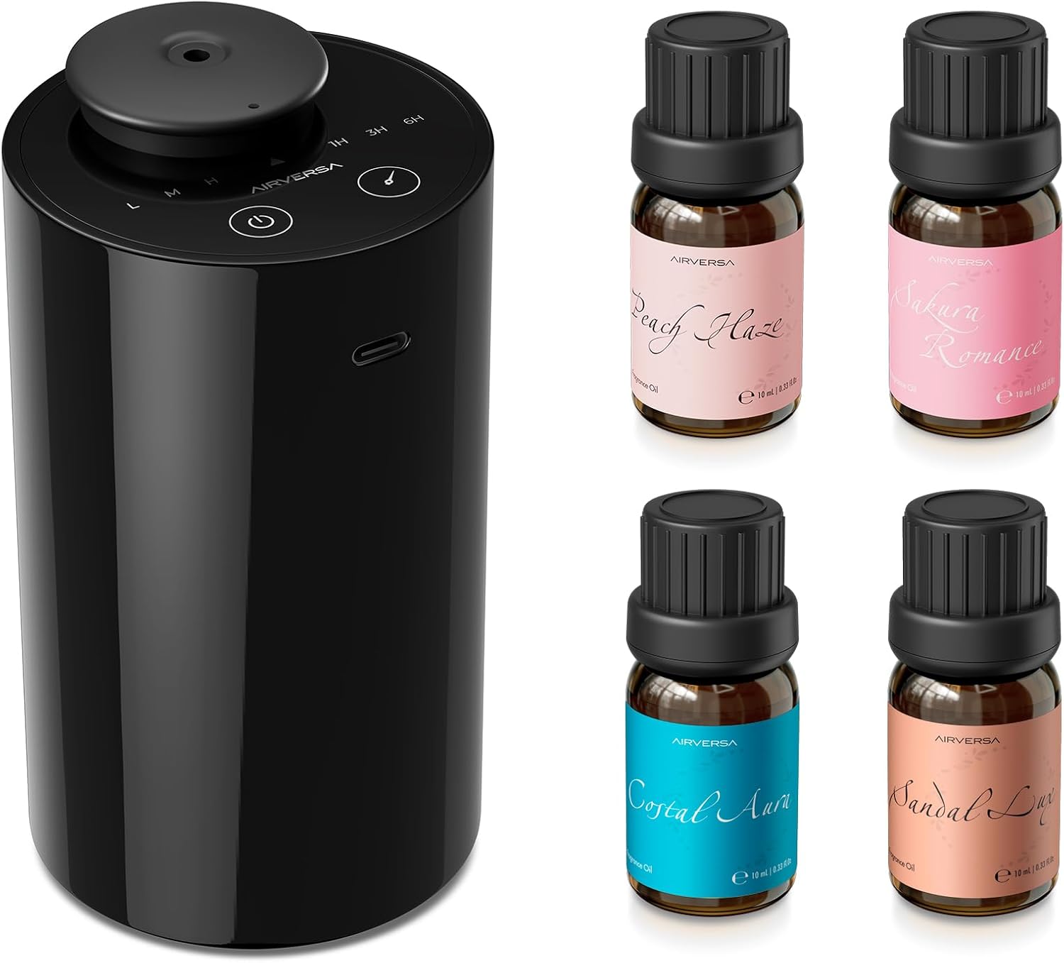 Waterless Essential Oil Diffuser Starter Kit for Home and Car