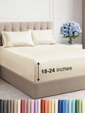 Extra Deep Pocket Queen Sheet Set - 4 Piece Breathable Cooling Bed