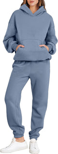 Womens Oversized 2 Piece Y2K Tracksuit - Cozy Fall Sweatsuit