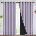 100% Blackout Lilac Grommet Curtains 62 x 84 in - Room Darkening
