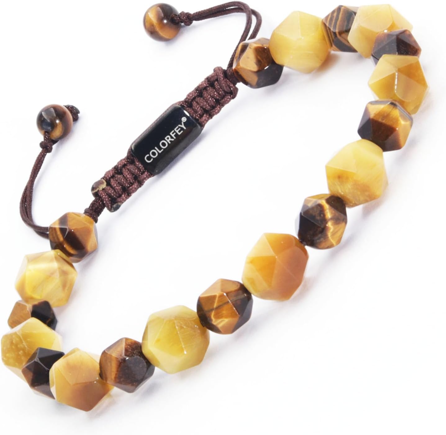 Mens Tiger Eye Crystal Bracelet for Protection and Healing