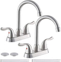 Hotis 2 Pack Bathroom Sink Faucet Brushed Nickel for Modern Spaces