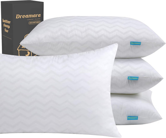 Dreamara King Size Pillows Set of 4 for Ultimate Comfort
