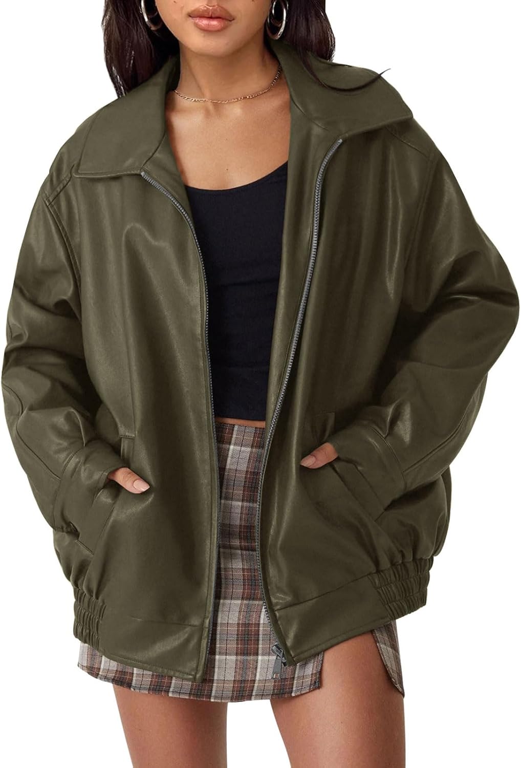 Oversized Leather Jackets for Women - Stylish Fall Fashion