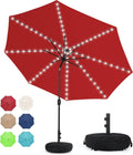 Sundale Outdoor Solar 88 LED 10 ft Patio Umbrella - Bright Night