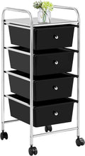 Yaheetech 4 Drawers Cart Rolling Storage Organizer - Compact Mobile