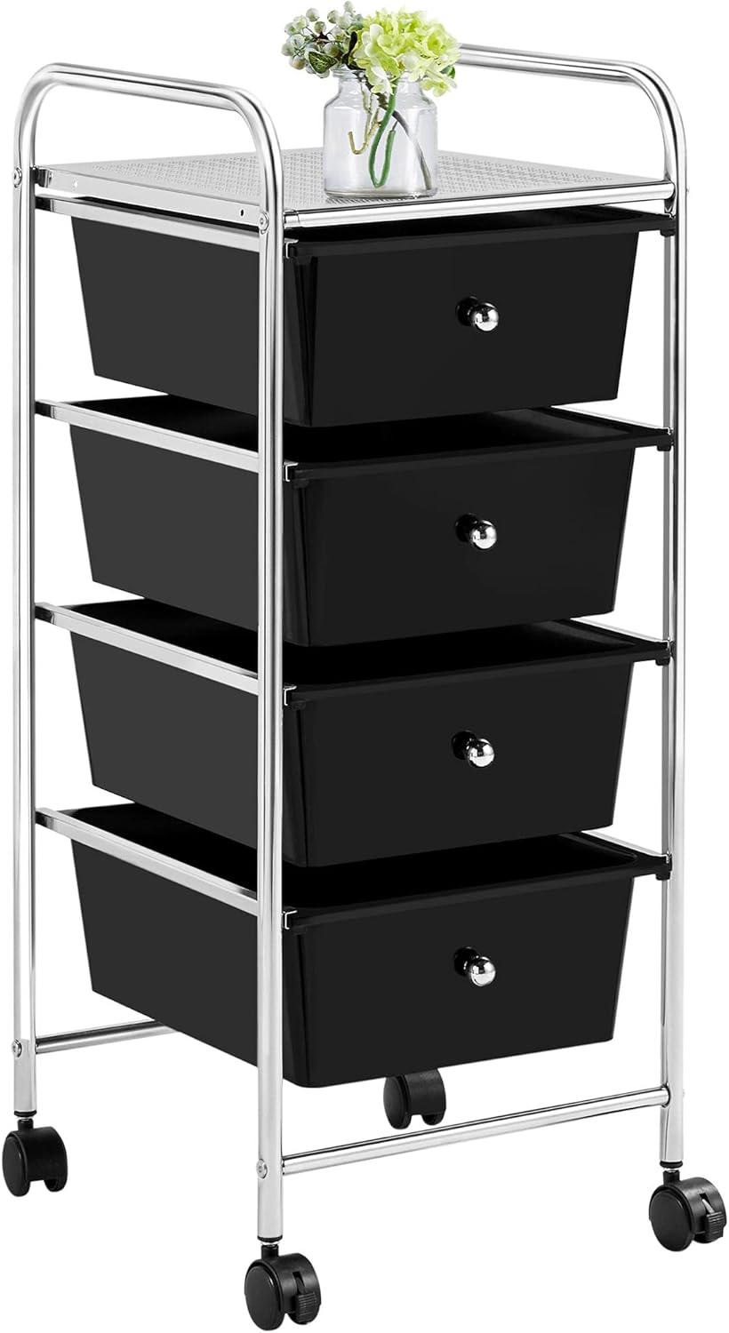 Yaheetech Rolling Storage Organizer with 4 Drawers on Wheels