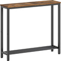 Narrow Console Table 29.5in 2-Tier Sofa Table - Space-Saving Entryway
