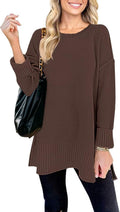 Oversized Pullover Sweater Tunic - Cozy Casual Fall Winter
