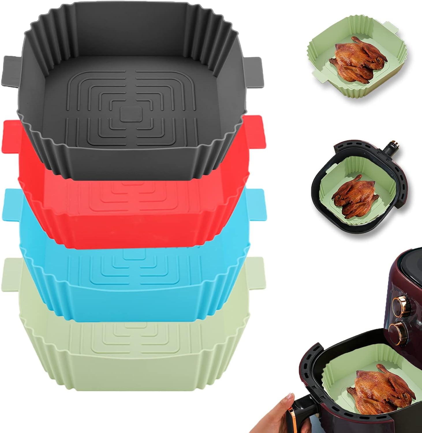 Reusable Silicone Air Fryer Liners - Safe & Easy