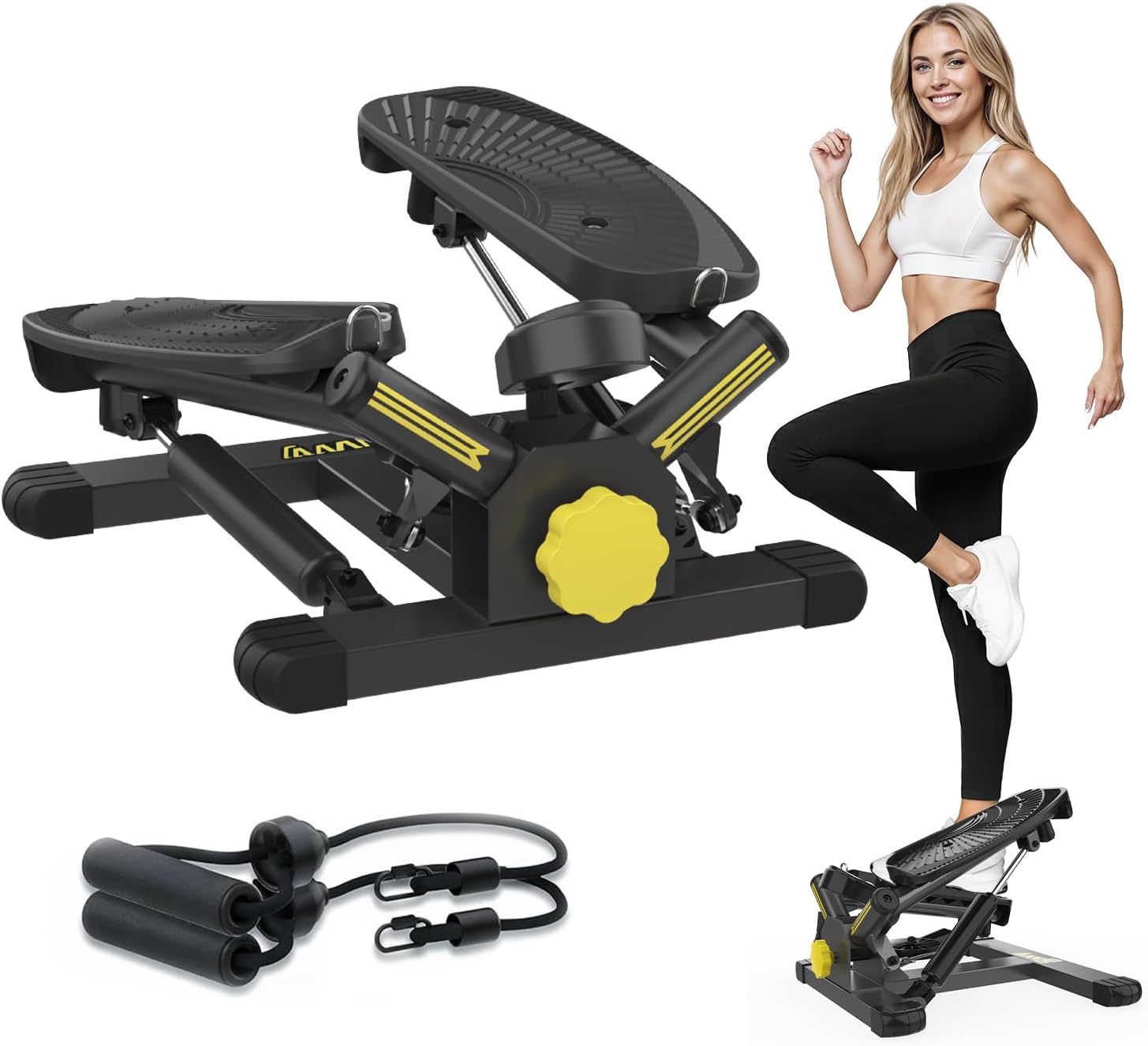 Stepper Machine with Resistance Bands for Full Body Workout