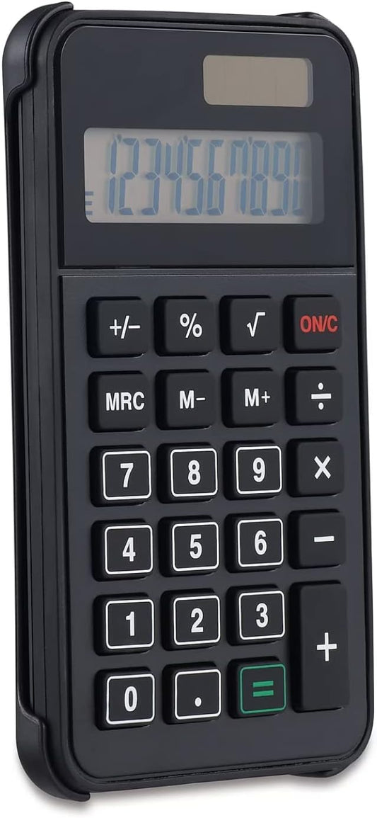 1InTheOffice Dual Power 10-Digit Pocket Calculator