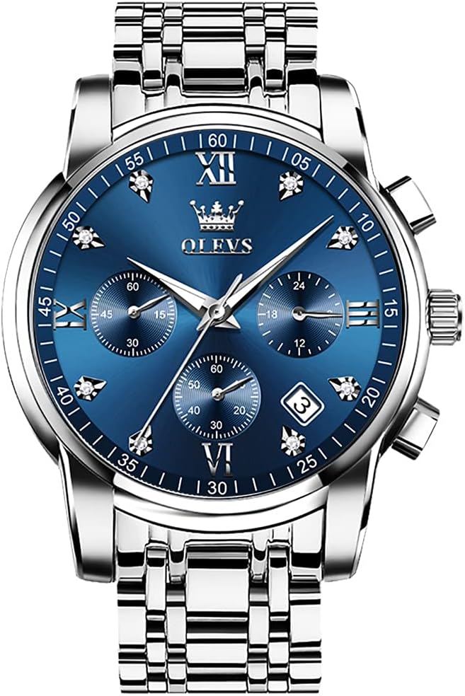 OLIVIAUS Stainless Steel Chronograph Watch - Luxury & Style