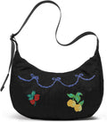 Medium Nylon Crossbody Crescent Bag - Slouchy Commuter Crossbody