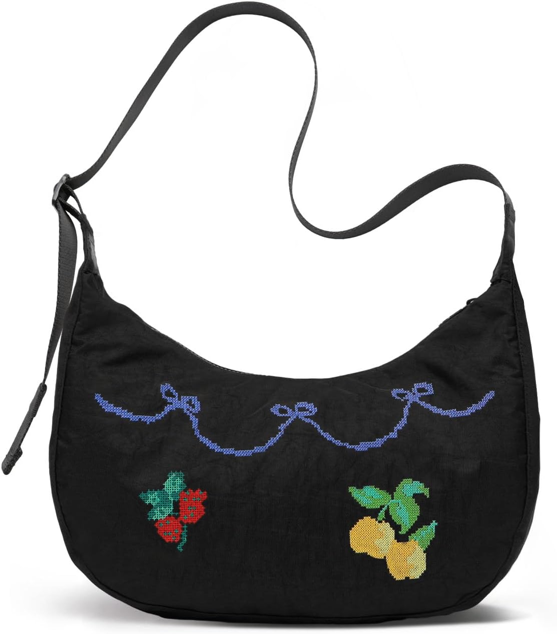 Medium Nylon Crossbody Crescent Bag for Casual Commuting Style