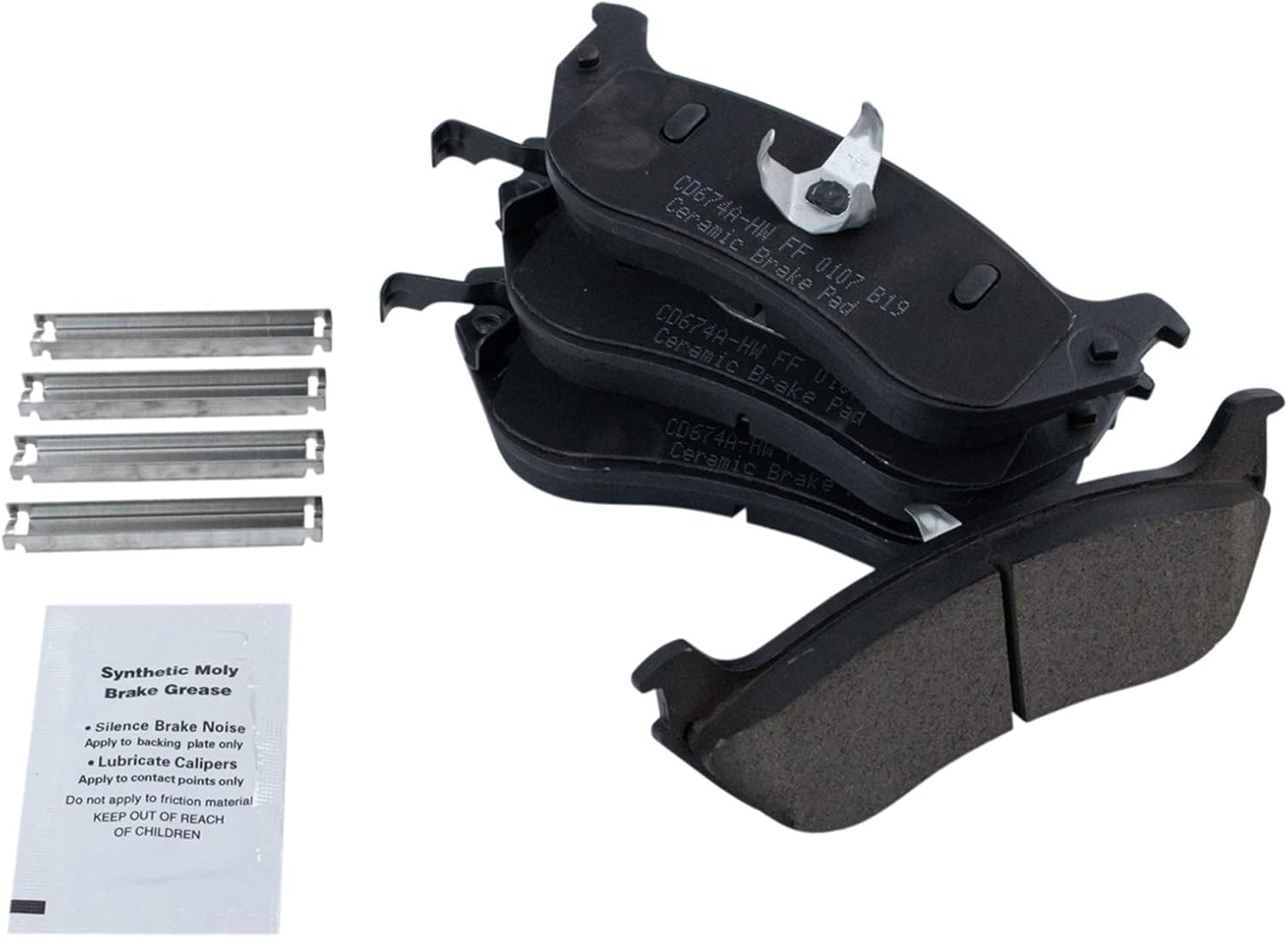 TRQ Rear Brake Pads Ceramic for 1996-2002 Ford Crown Victoria