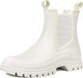 DKSUKO Women's Short Rain Boots Rubber Waterproof Ankle Chelsea Made