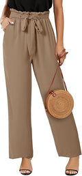 SySea Womens High Waisted Leopard Print Palazzo Pants with Pockets