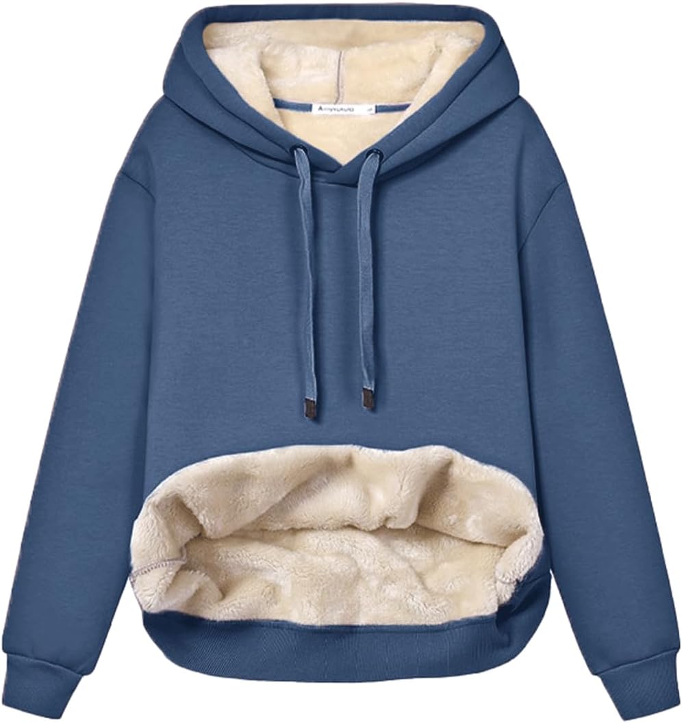 Haellun Womens Casual Winter Warm Fleece Pullover Hoodie
