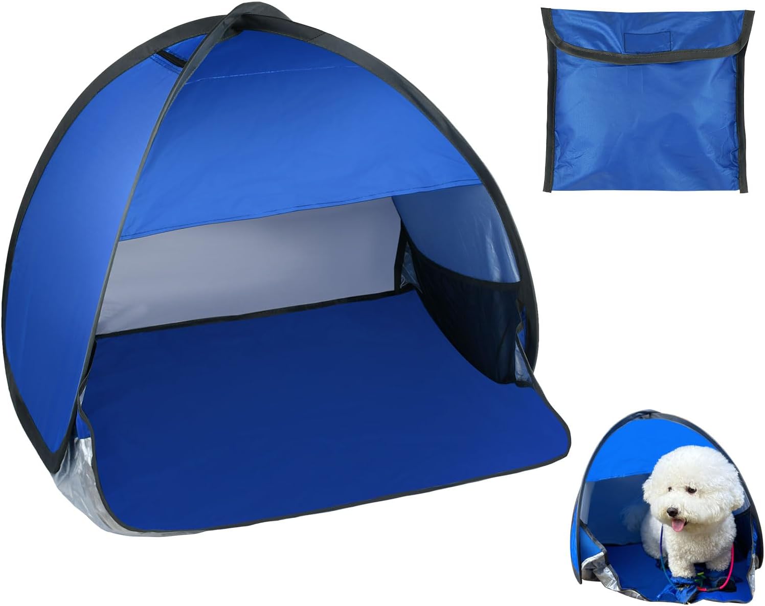 Portable Pet Sun Shelter with Phone Compartment