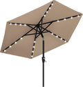 Solar LED Patio Umbrella 9FT with 32 LEDs - Hands-Free Lighting