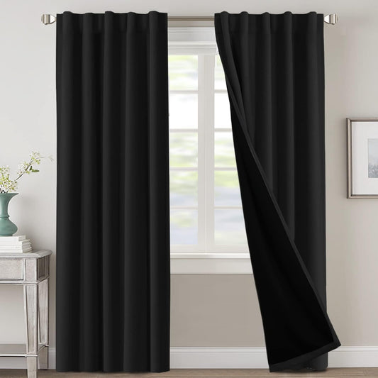 H.VERSAILTEX 100% Blackout Curtains for Bedroom and Living Room