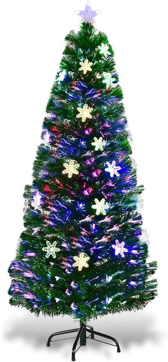 Happygrill 5FT Pre-lit Christmas Tree for Festive Decor